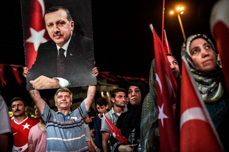 Erdogan support after coup