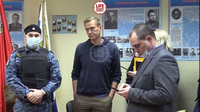 navalny krijgt vonnis van 30 dagen te horen 18 jan 2021 in chimki