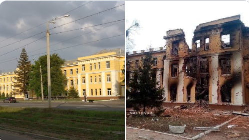 oekraine charkiv school bombed