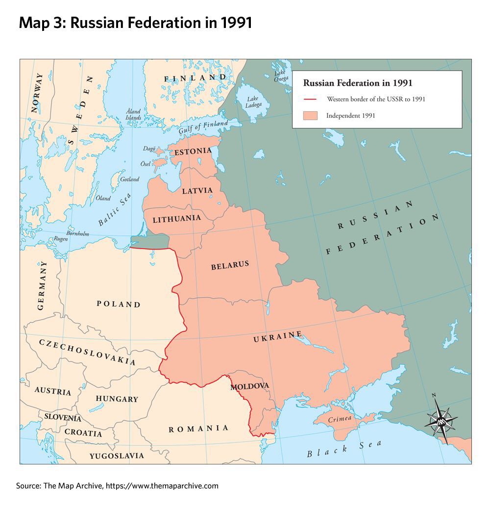 russia in 1991 source the map archive