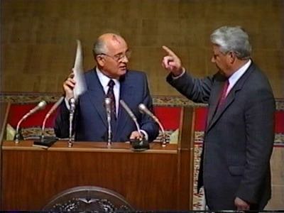 gorbachev with yeltsin aug 1991