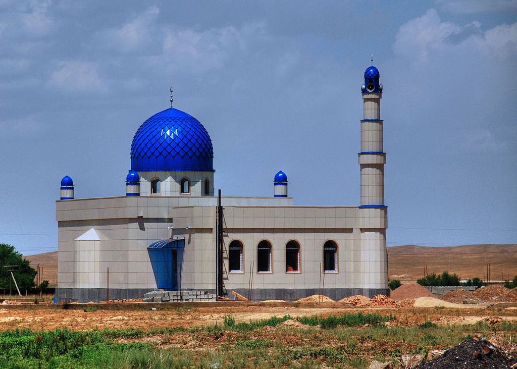 Mosque under construction in Kyrgyzstan wikimedia