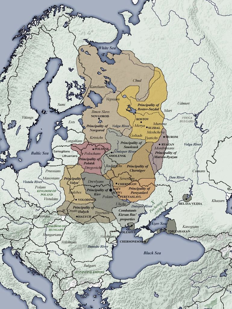 Principalities of Kievan Rus 1054 1132