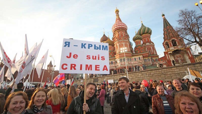 rally to support annexation of crimea in moscow march 18 2015